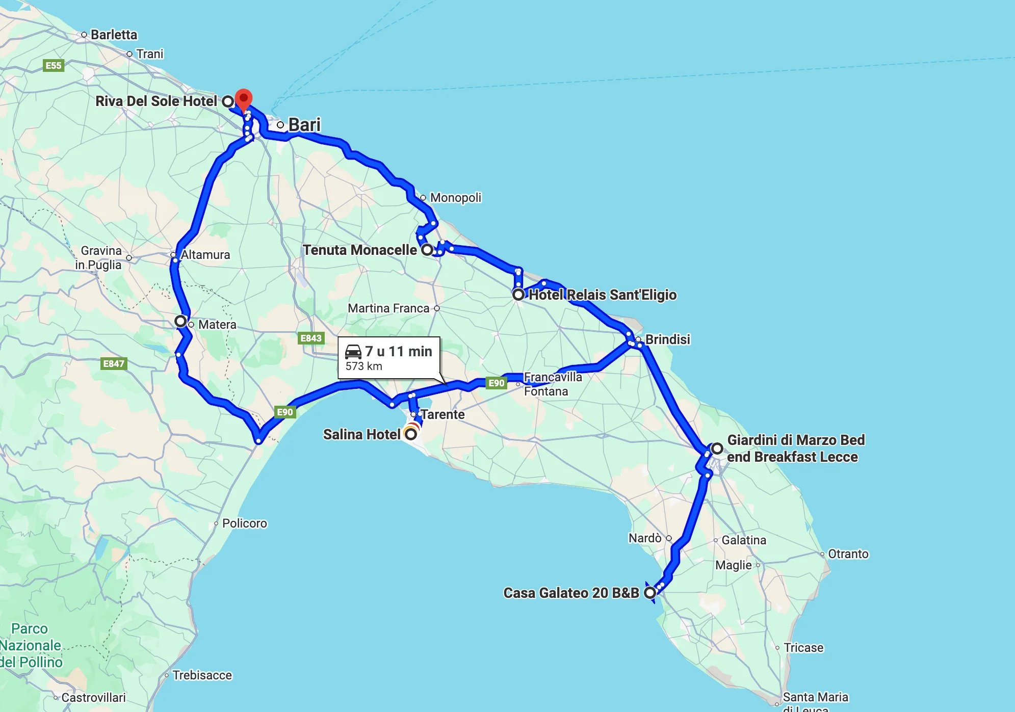 Rondreis Ultiem Puglia | Kaart